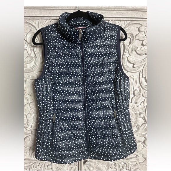 Tommy Hilfiger Blue and White Polka Dot Jacket - Picture 3 of 8